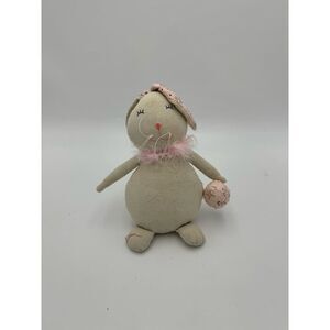 Kid's Bunny Rabbit Cuddly Facial Adorable Soft Easter Bunny Plush Toy Off-White‎